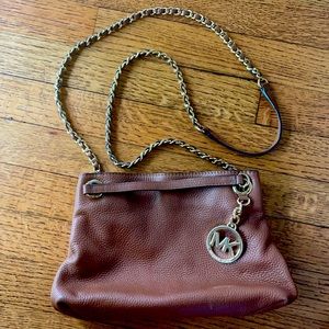 Authentic Michael Kors brown leather bag